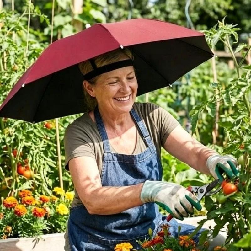 Outdoor Camping Hat - UV Proof Waterproof Foldable Umbrella Hat