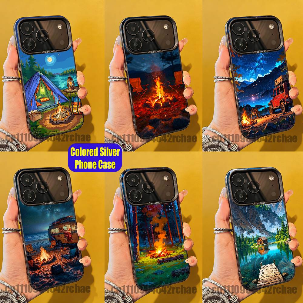 Outdoor Camping Wallpaper - For Outdoor Camping Bonfire Wallpaper Phone