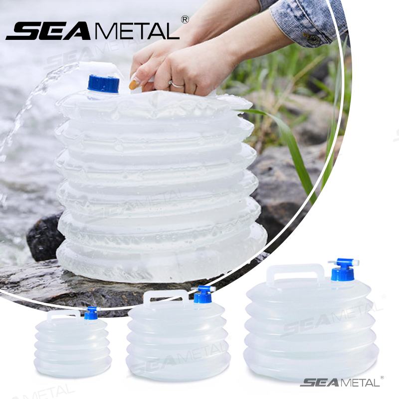 Collapsible Water Bottle - SEAMETAL 5L-15L Car Collapsible Bucket Portable