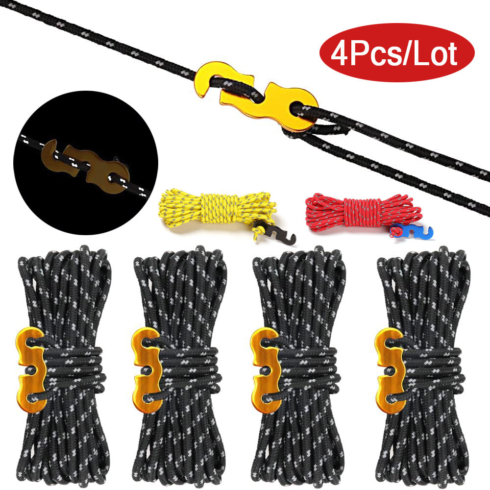 Outdoor Camping Guy - 4Pcs Outdoor Guy Lines Tent Cords
