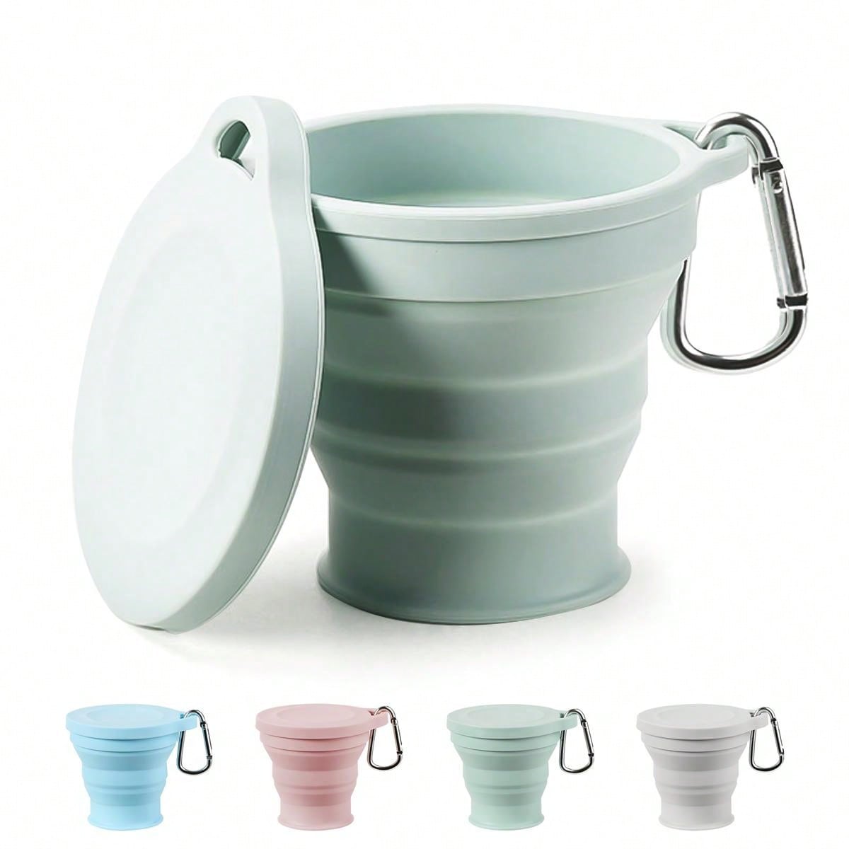Collapsible Water Bottle - Leeseph Silicone Collapsible Travel Cup, Foldable