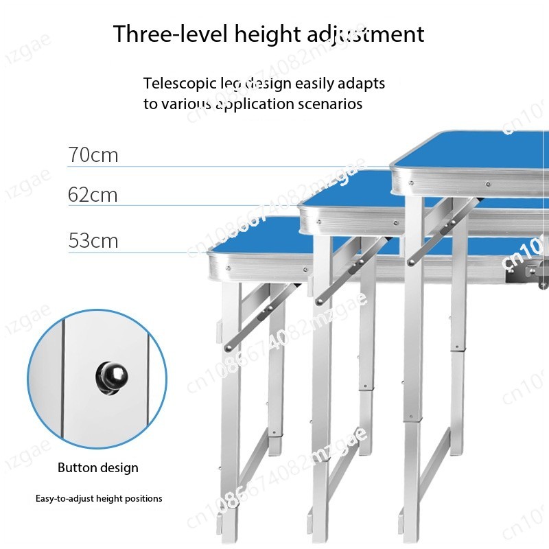 Outdoor Camping Exhibition - Multi-Use Portable Folding Table Set, Aluminum