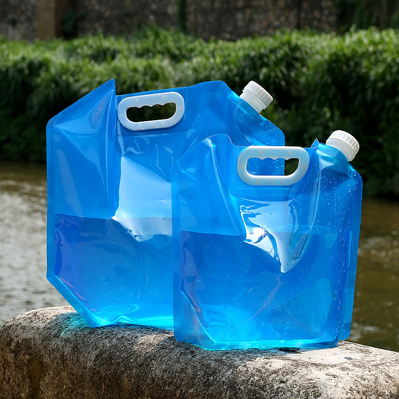 Collapsible Water Bottle - Collapsible Water Container Bag, Plastic Storage