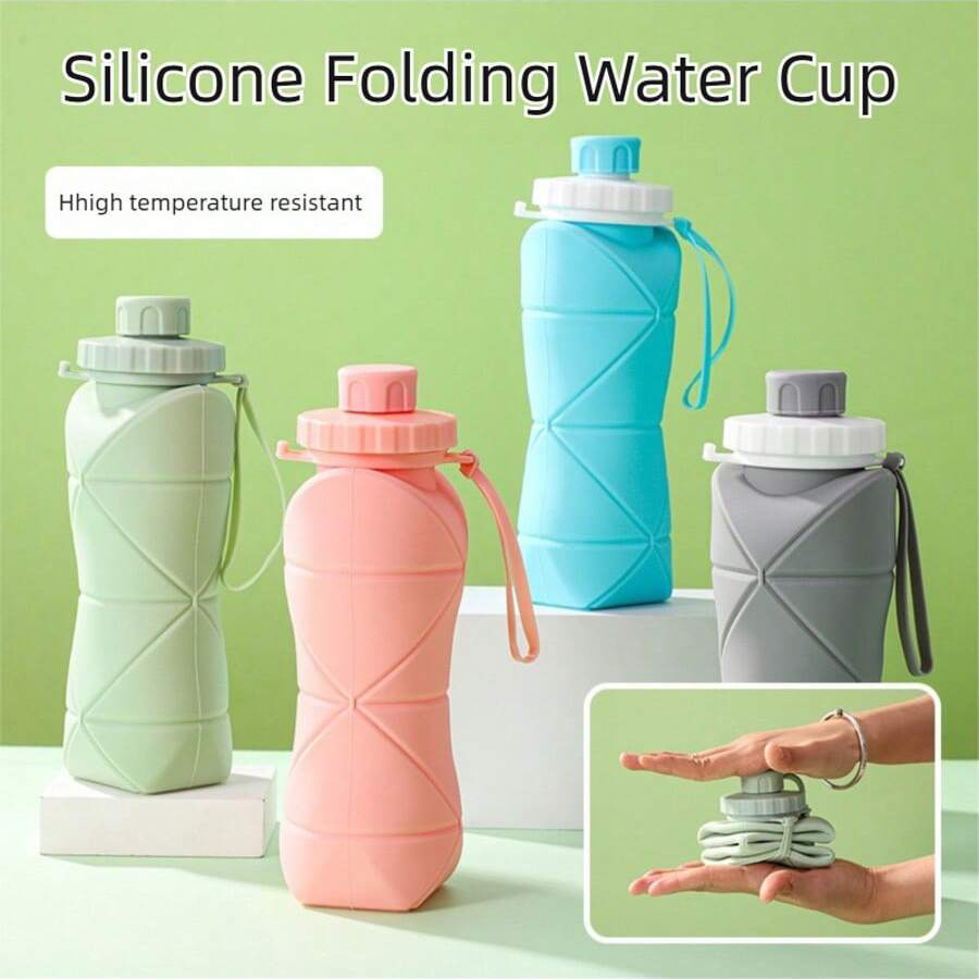 Collapsible Water Bottle - 1Pc 600mlLarge Collapsible Silicone Cup-Portable Travel