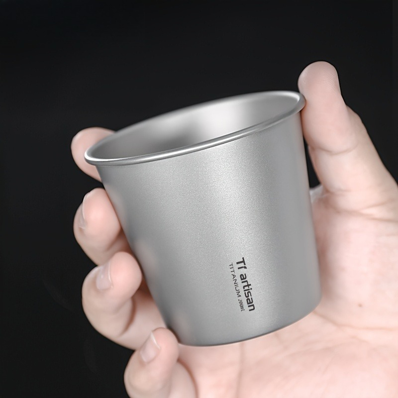 Outdoor Camping Essentials - 200ml Titanium Single-layer Outdoor Camping Cup