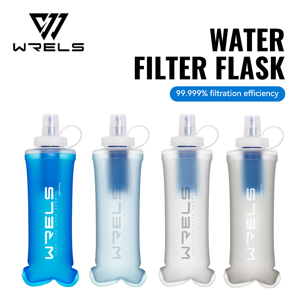 Collapsible Water Bottle - WRELS Water Filter Bottle Collapsible Soft