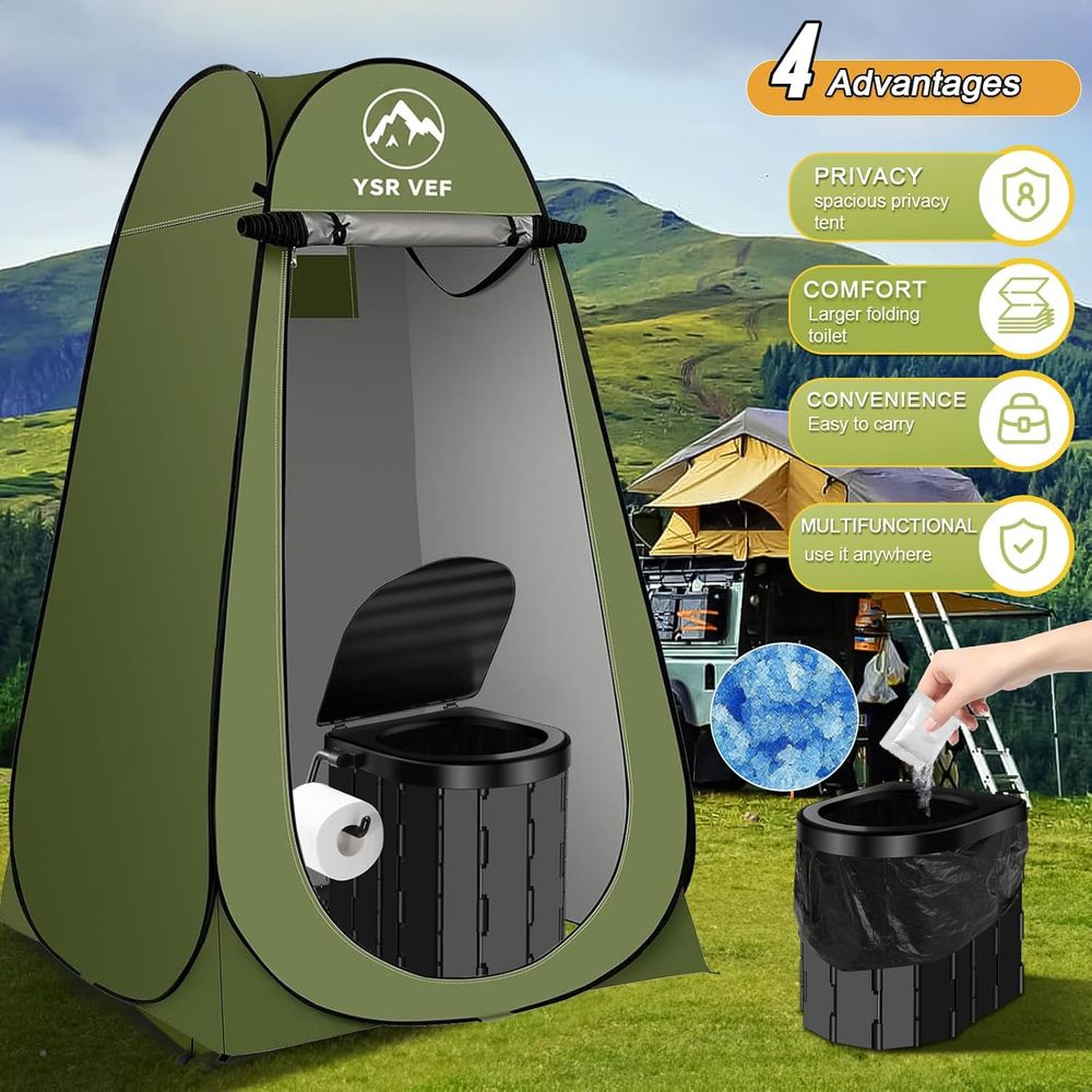 Portable Toilet Kit, Camping T - огляд і ціна Portable Camp Toilet