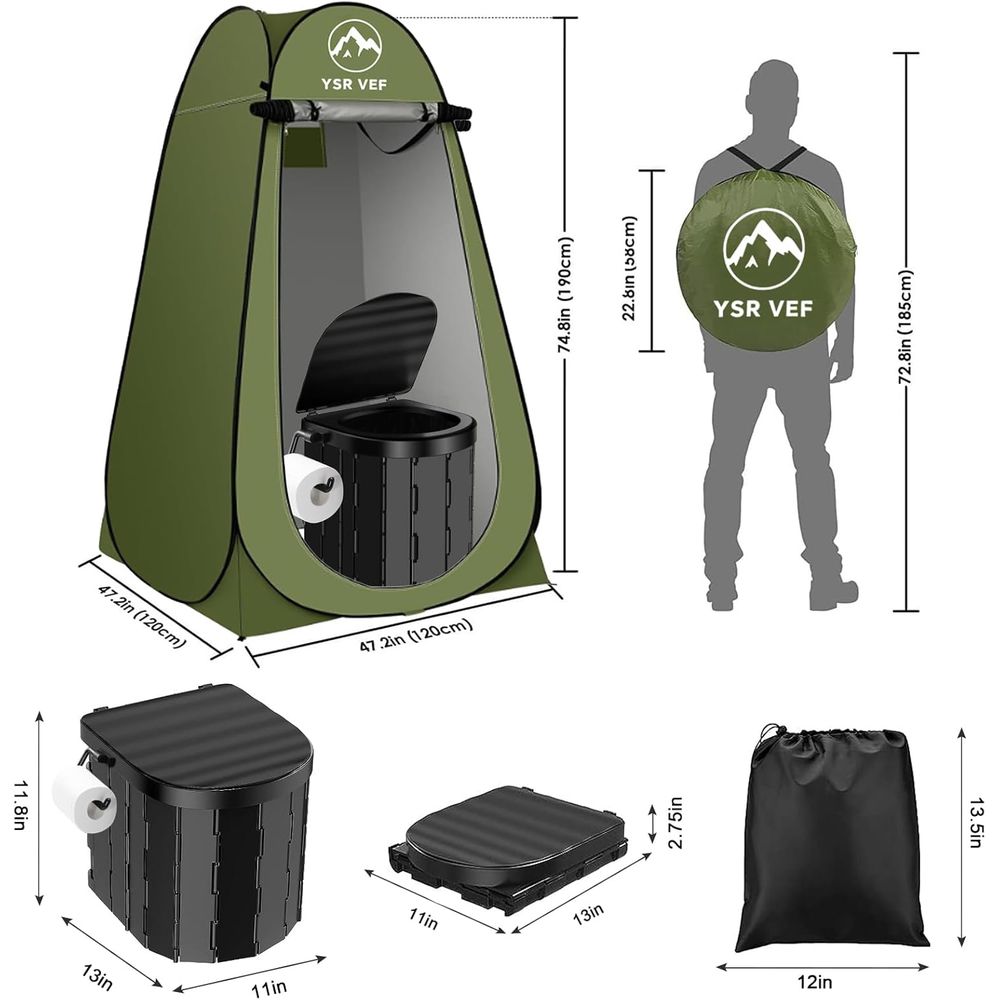 Portable Toilet Kit, Camping T - огляд і ціна Portable Camp Toilet