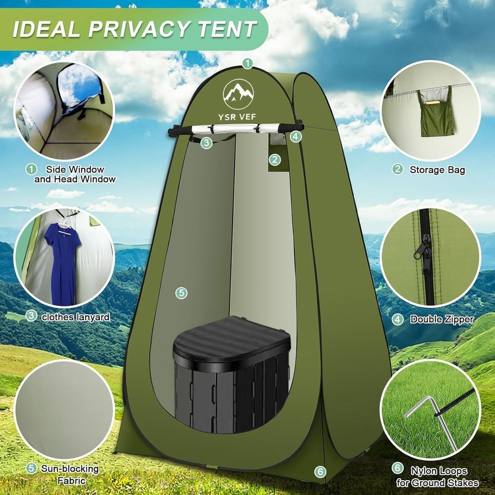 Portable Toilet Kit, Camping T - огляд і ціна Portable Camp Toilet