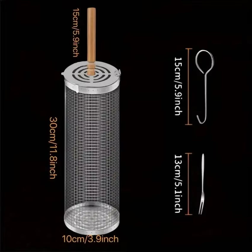 Round Barbecue Grill Basket Se - огляд і ціна Outdoor Camping Essentials