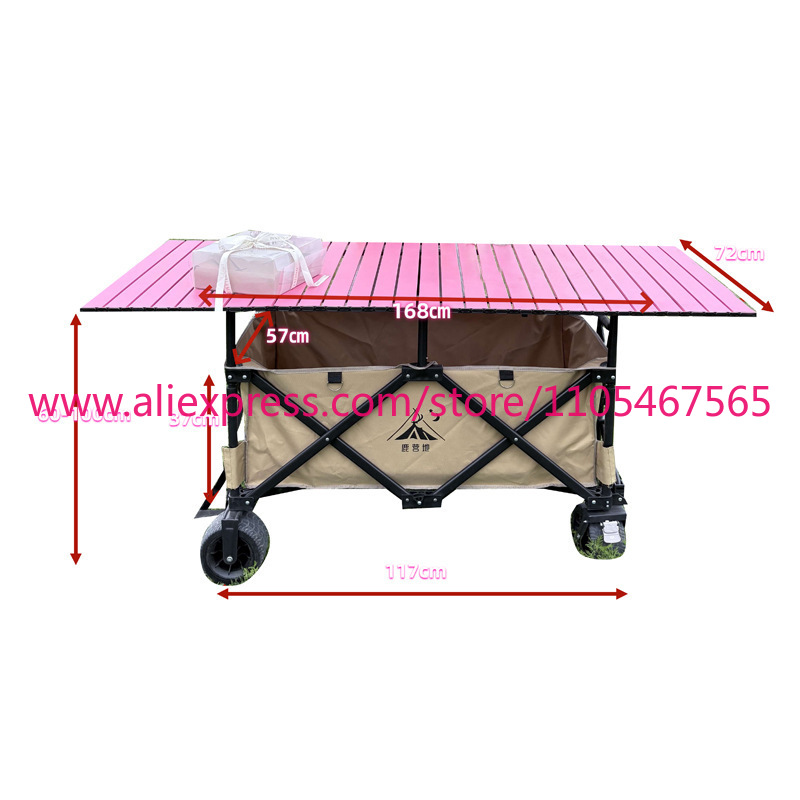 1PCS camper stall large foldab - огляд і ціна Outdoor Camping Trolley
