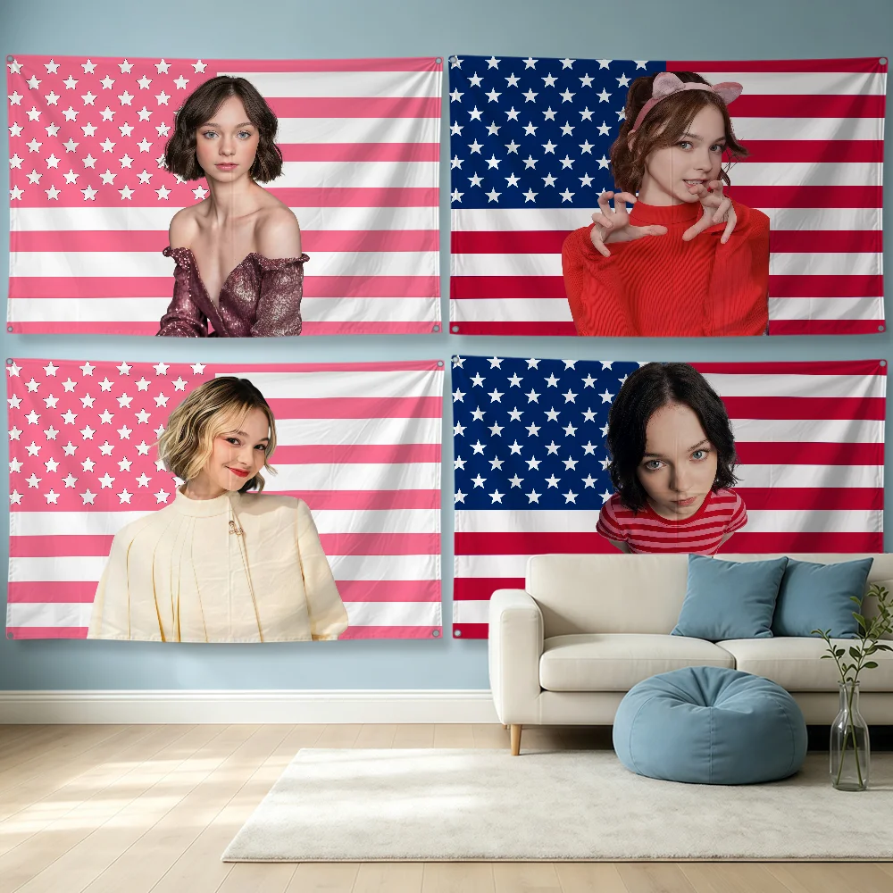 Actor E-Emma Myers Flag Polyes - огляд і ціна Outdoor Camping Wallpaper