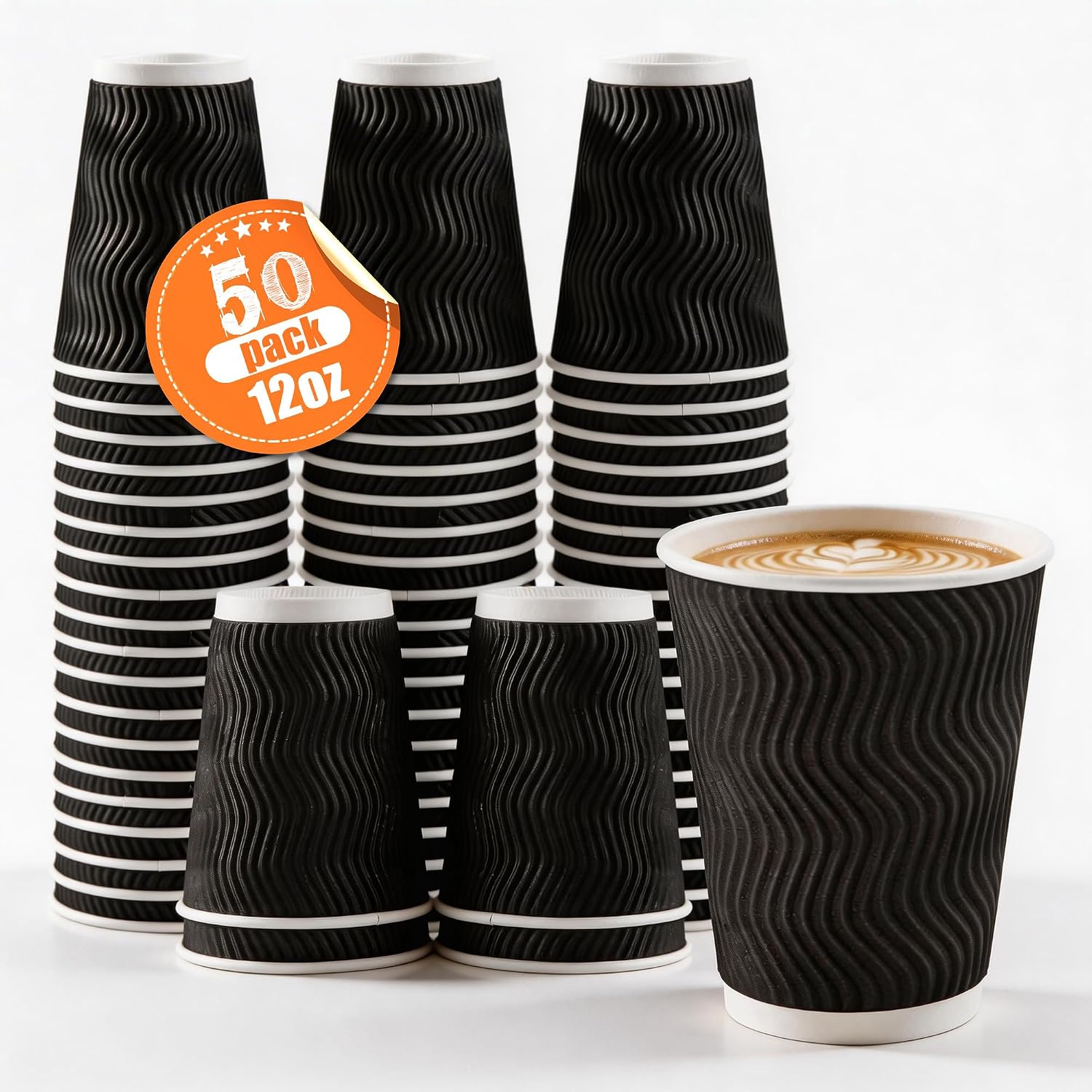50 Pack 12oz Ripple Wall Dispo - огляд і ціна Outdoor Camping Wallpaper