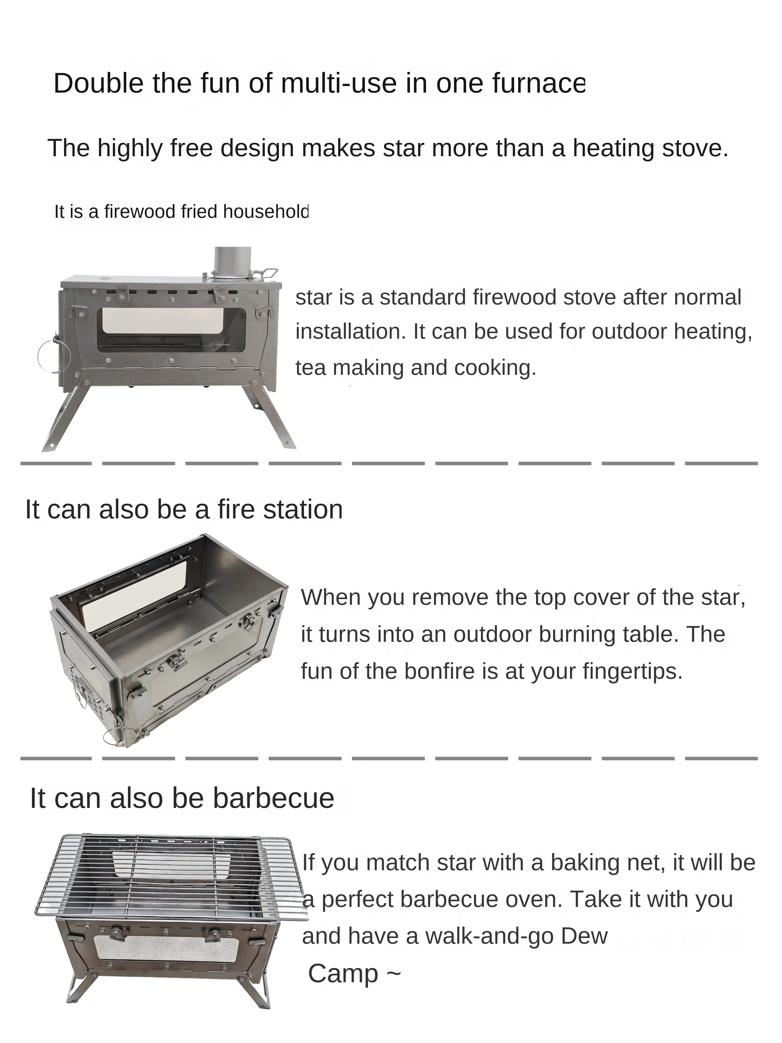 WT Star Ti Titanium Alloy Fold - огляд і ціна Outdoor Camping Heater For Tent