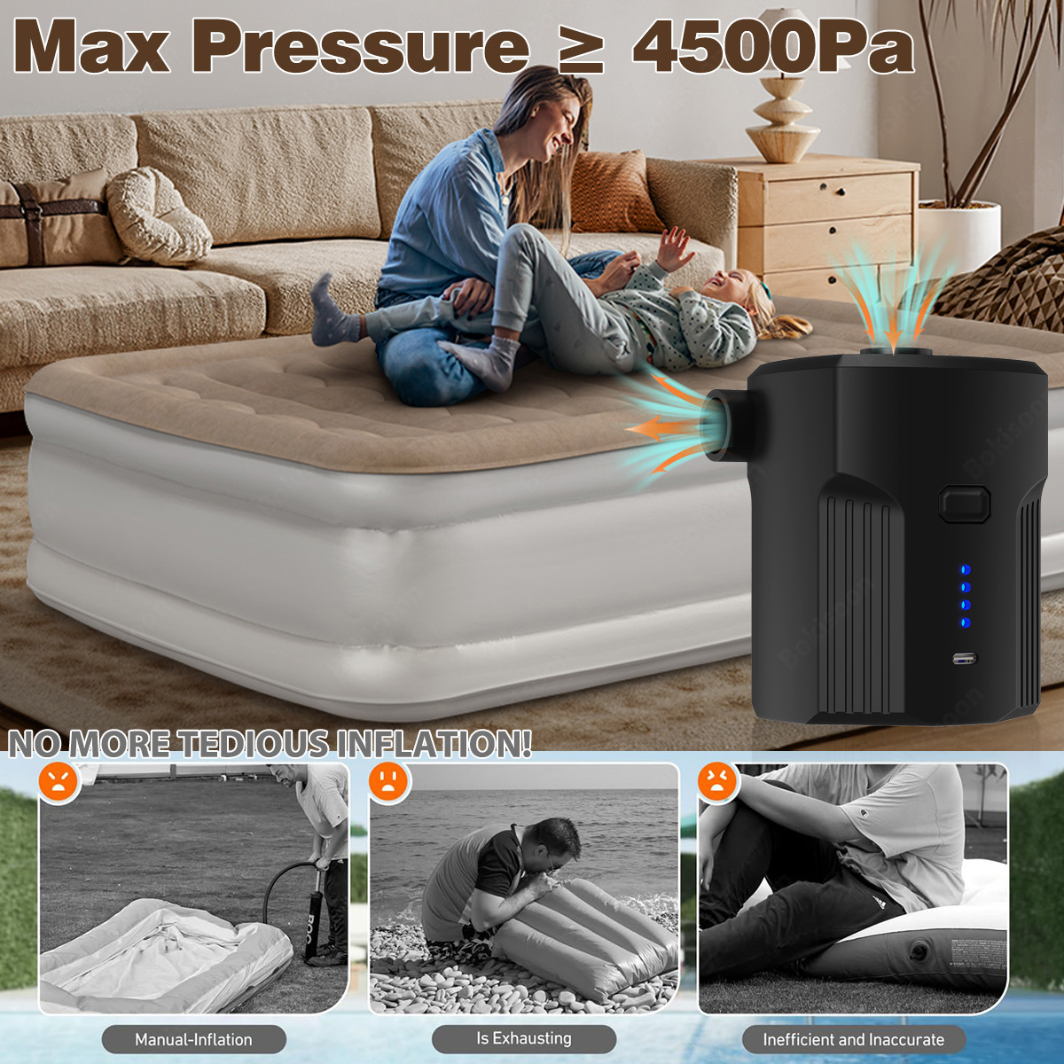 Portable Electric Air Pump for - огляд і ціна Inflatable Mattress