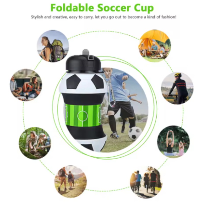 Football Silicone Collapsible  - огляд і ціна Collapsible Water Bottle